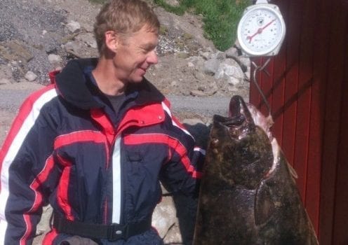 Sverker with his nice halibut